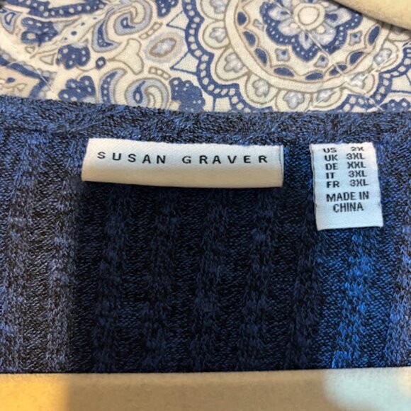 NWOT Susan Graver Ribbed Sweater Knit Tunic with Hi-Low Hem 2XL - Picture 2 of 7
